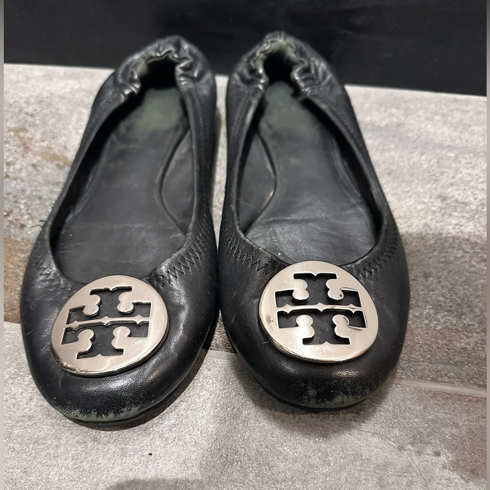 Black Tory Burch Minnie Travel Ballet Flat